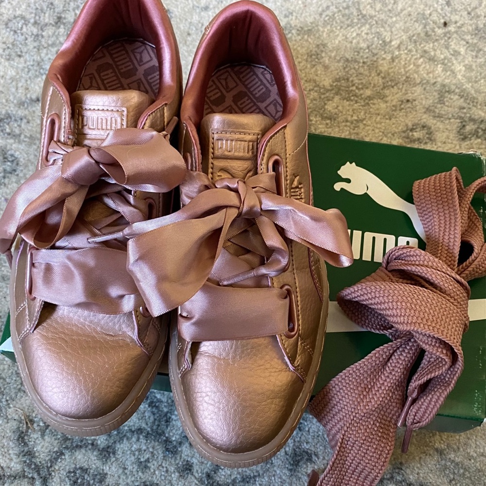 Free People Puma Basket Heart Copper sneakers